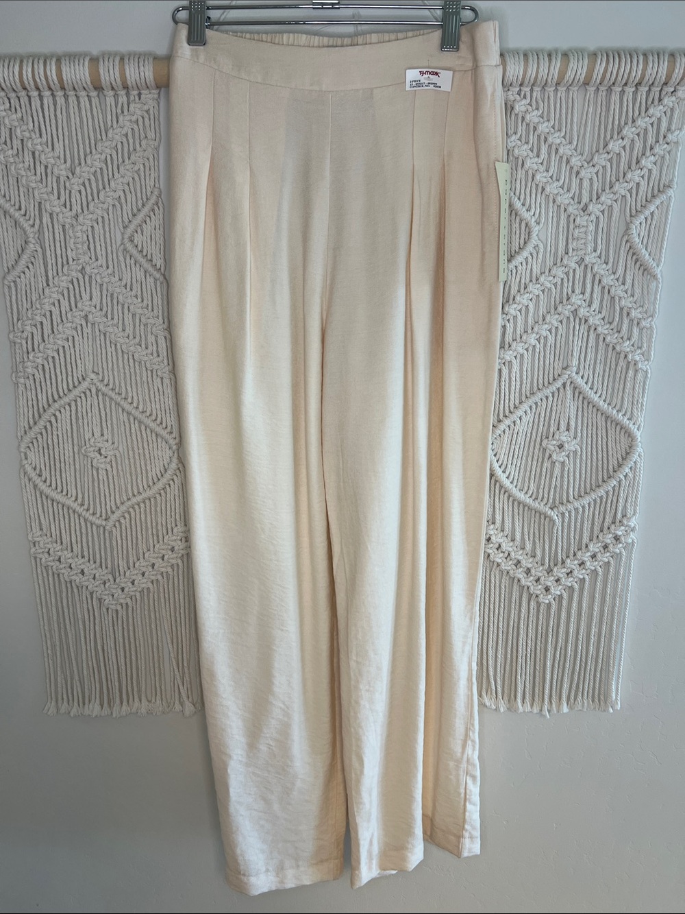 Paper Crane Cream Wide-Leg Pants